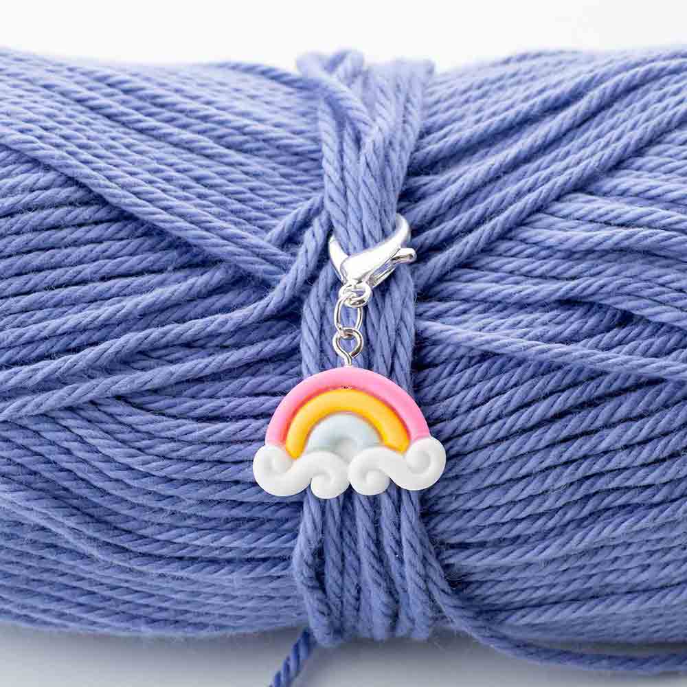 Kawaii Rainbow Crochet Row Marker