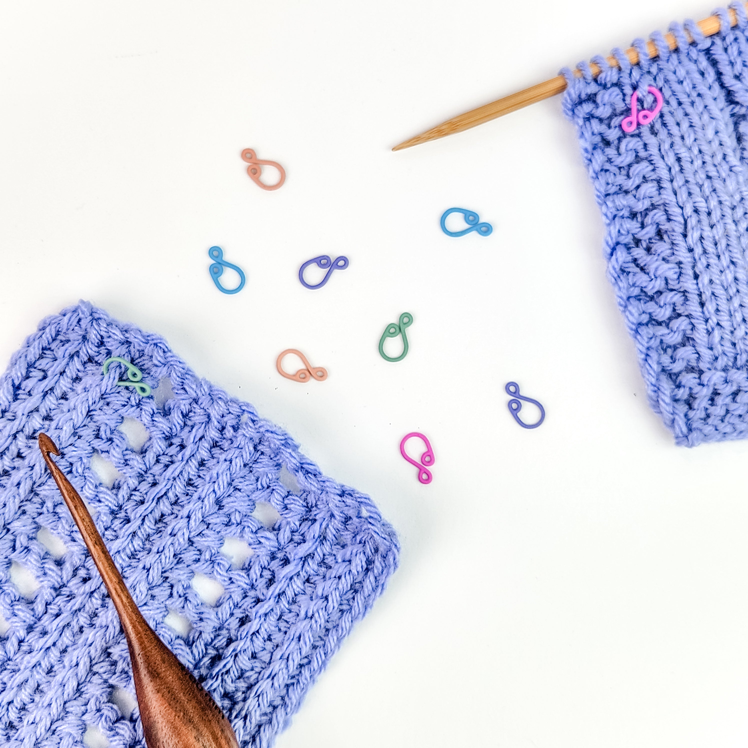 New! Pastel Rainbow Cast Melody Clips - Simple Locking Stitch Markers