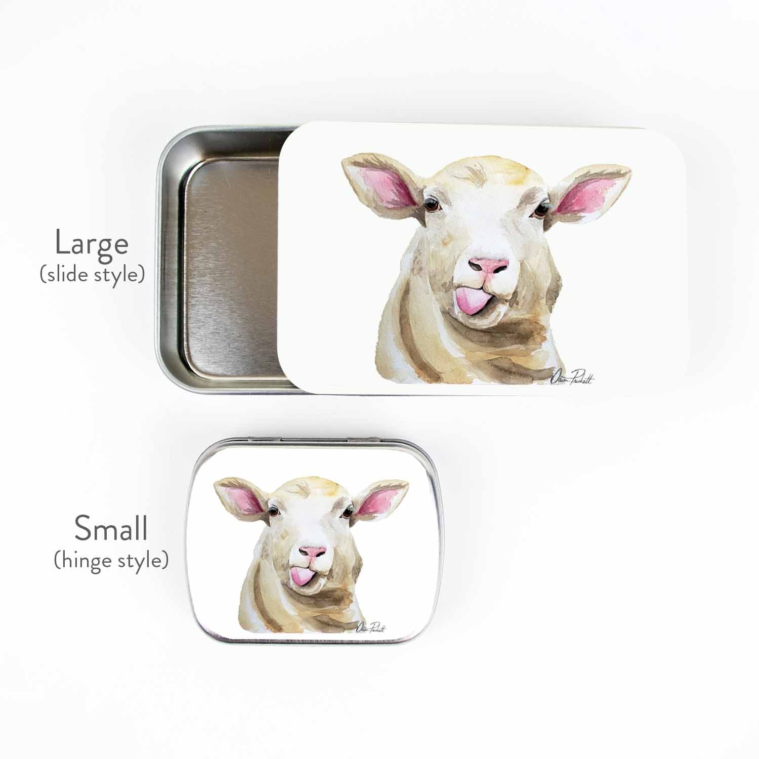 Sassy Sheep Stitch Marker Storage Tin - Twice Sheared Sheep