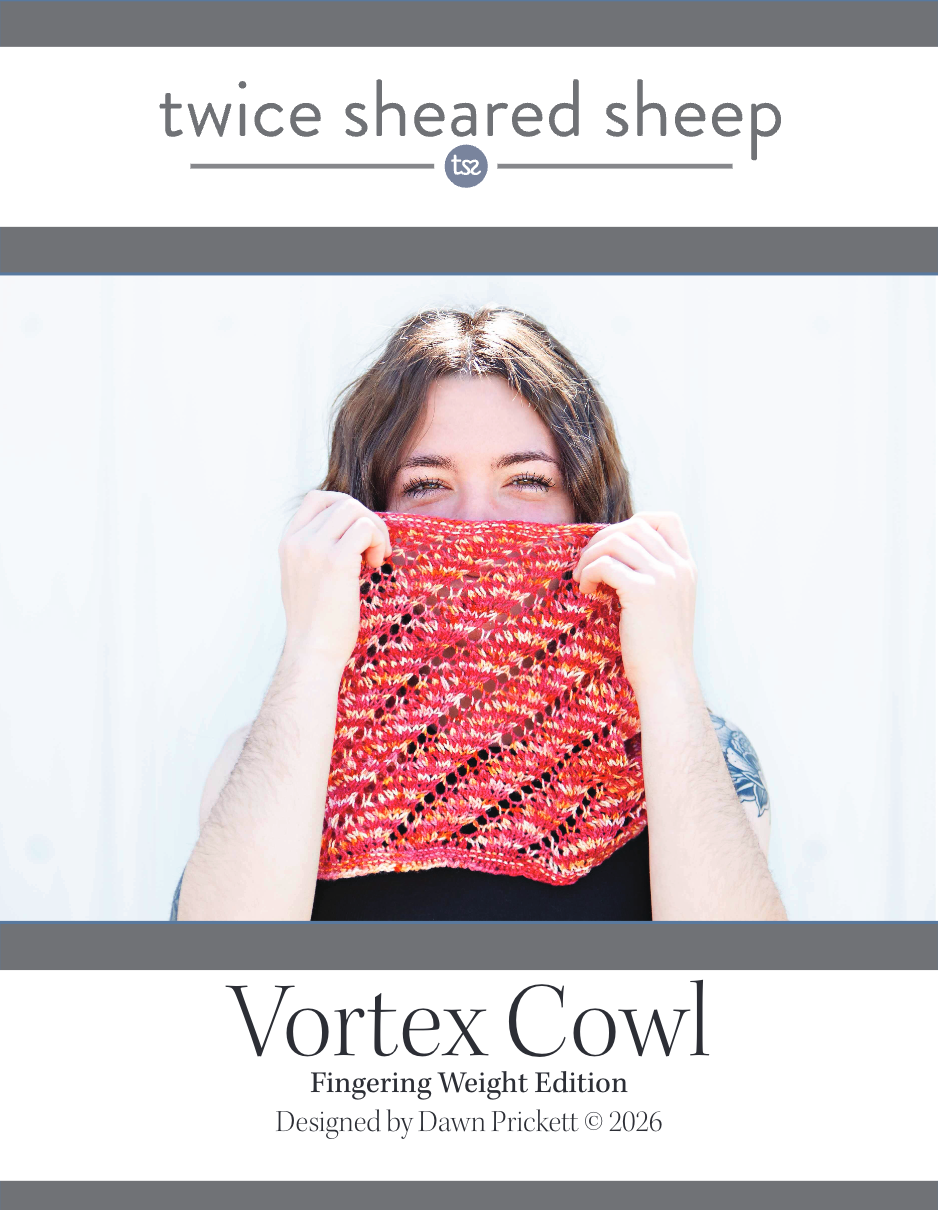 FREE Vortex Cowl Pattern - Fingering Weight Edition