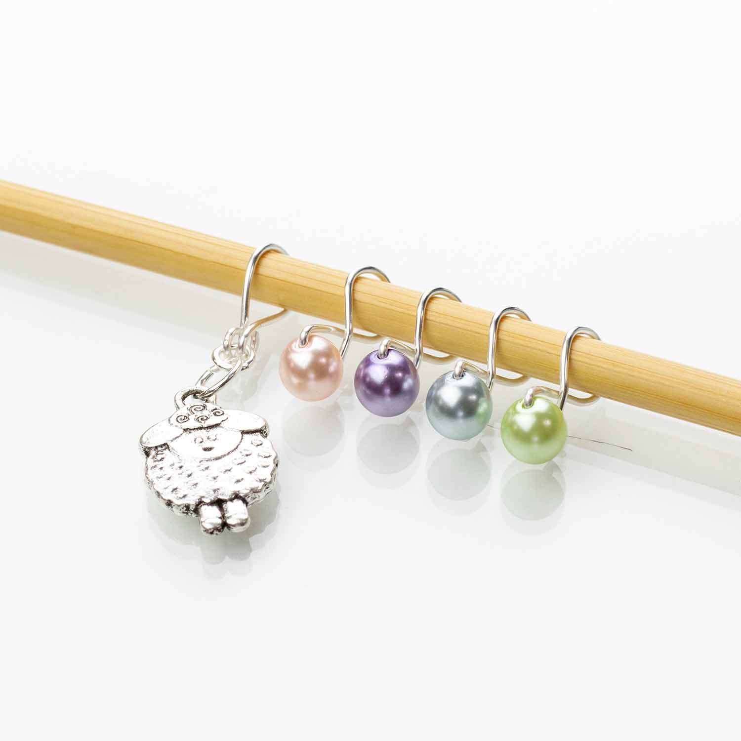 Pearly Sheep Stitch Markers