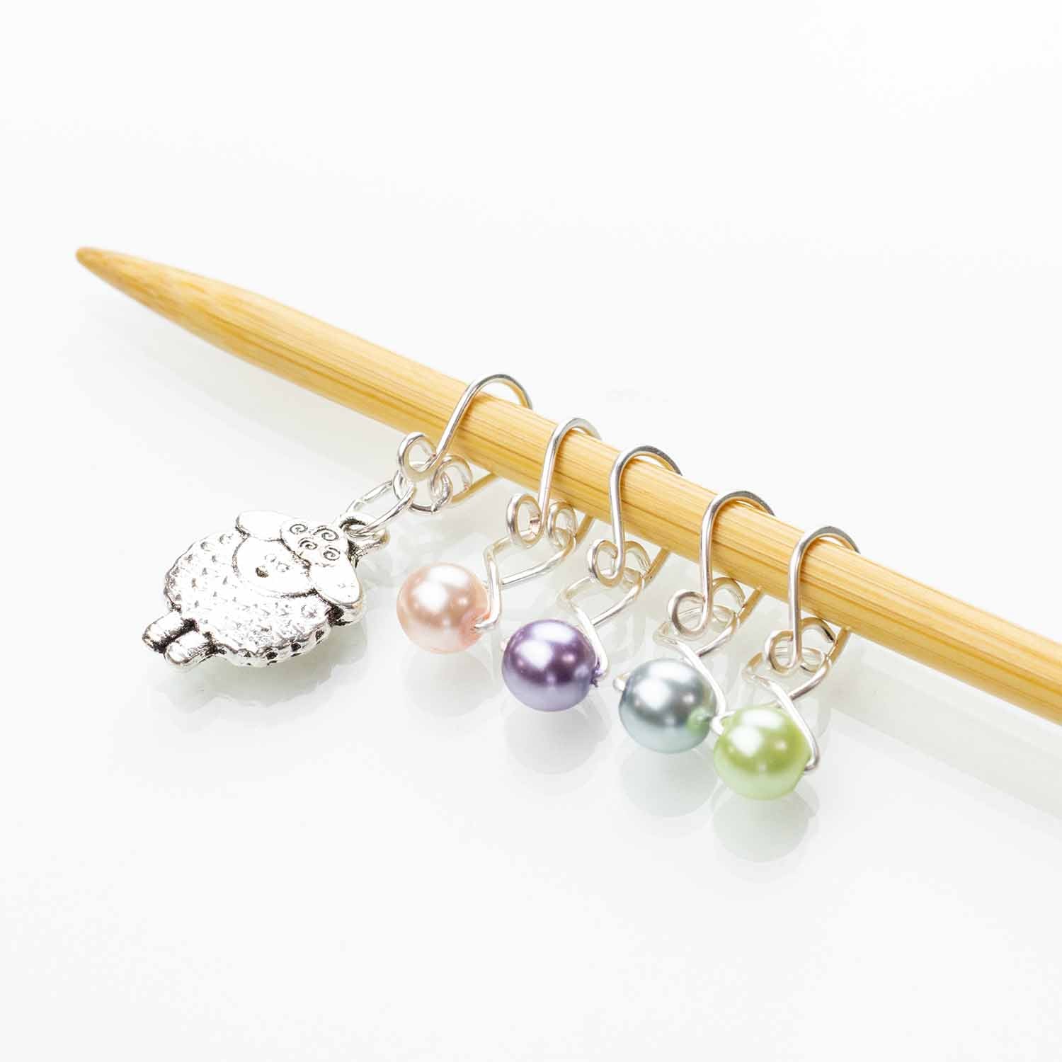 Pearly Sheep Stitch Markers
