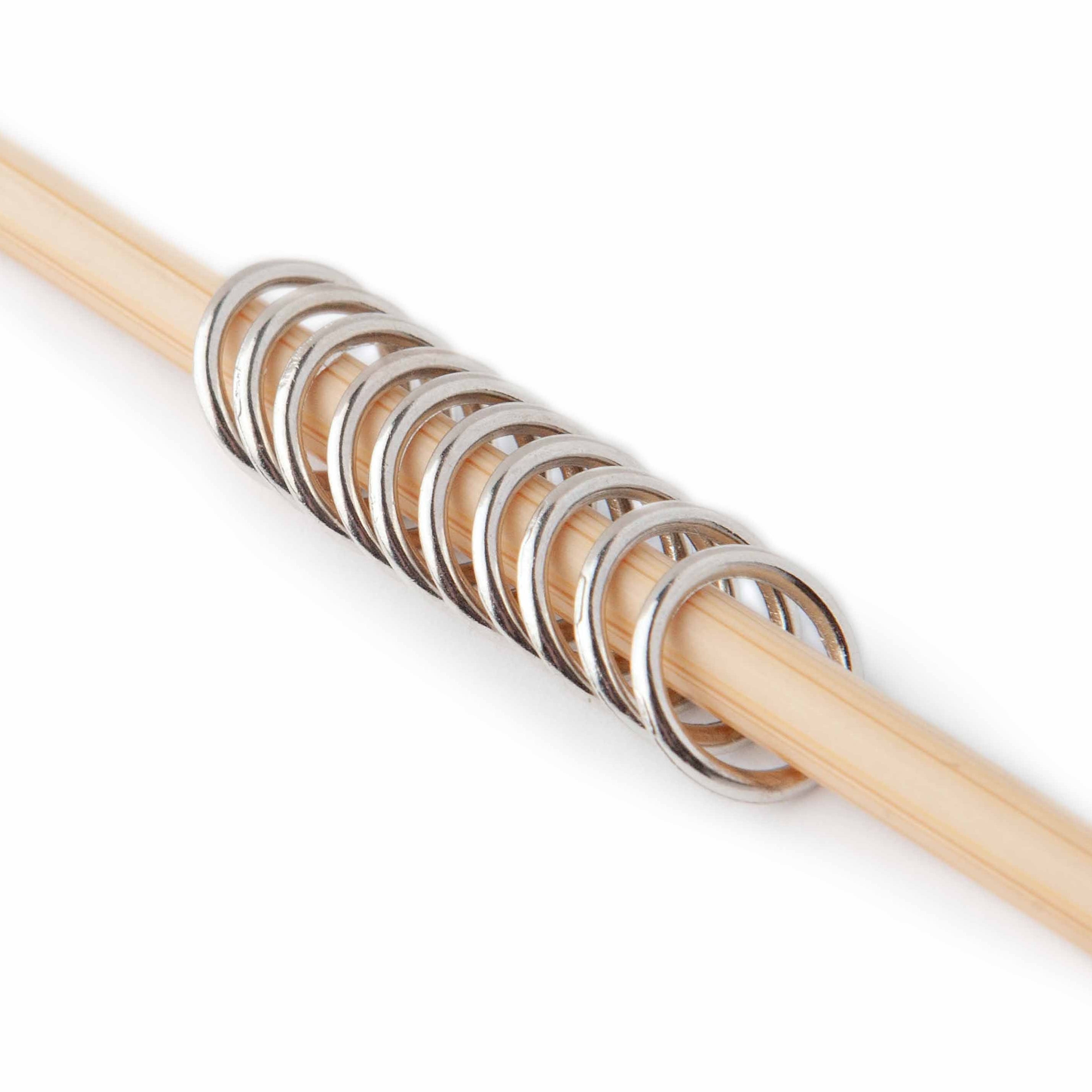 Simple Silver Ring Stitch Markers