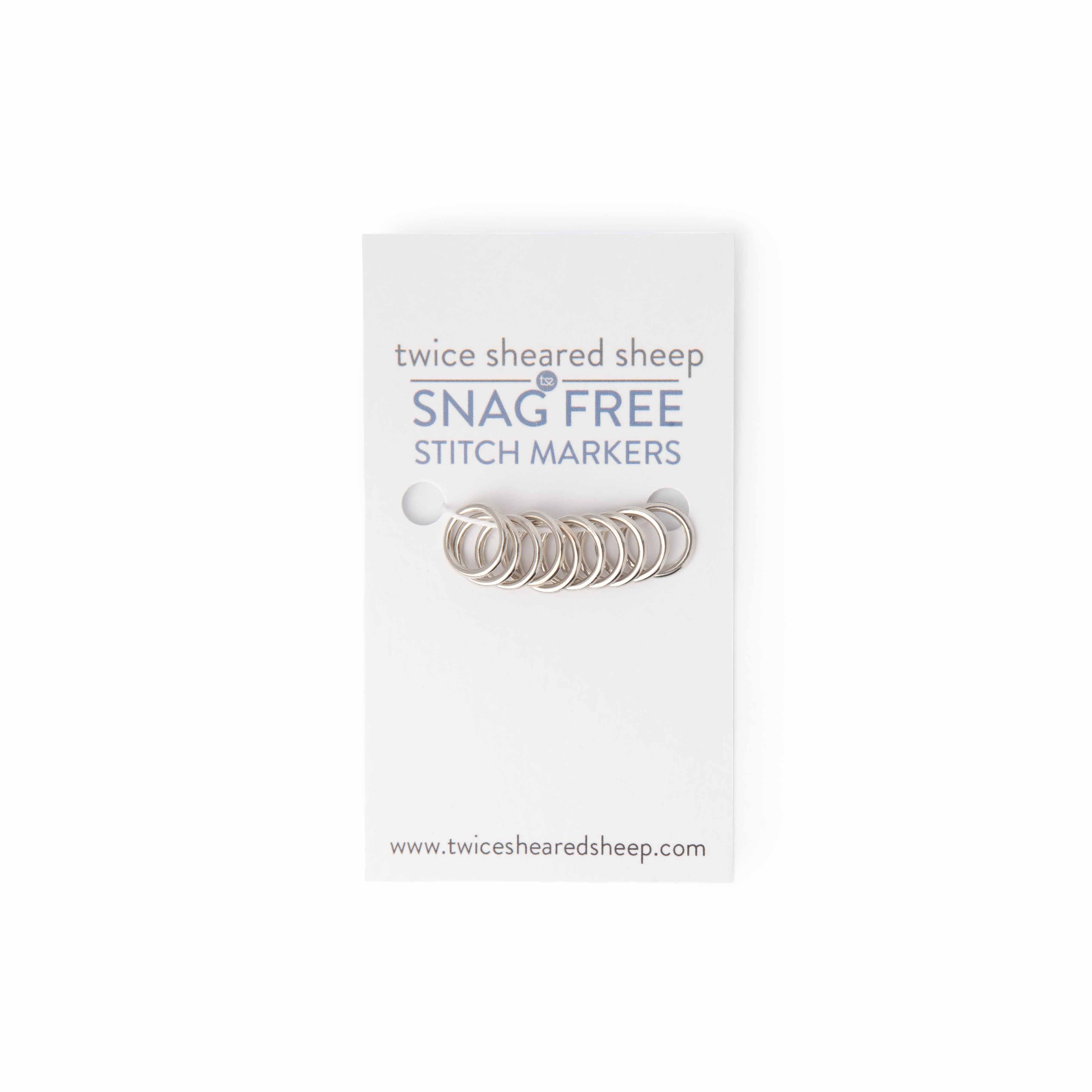 Simple Silver Ring Stitch Markers