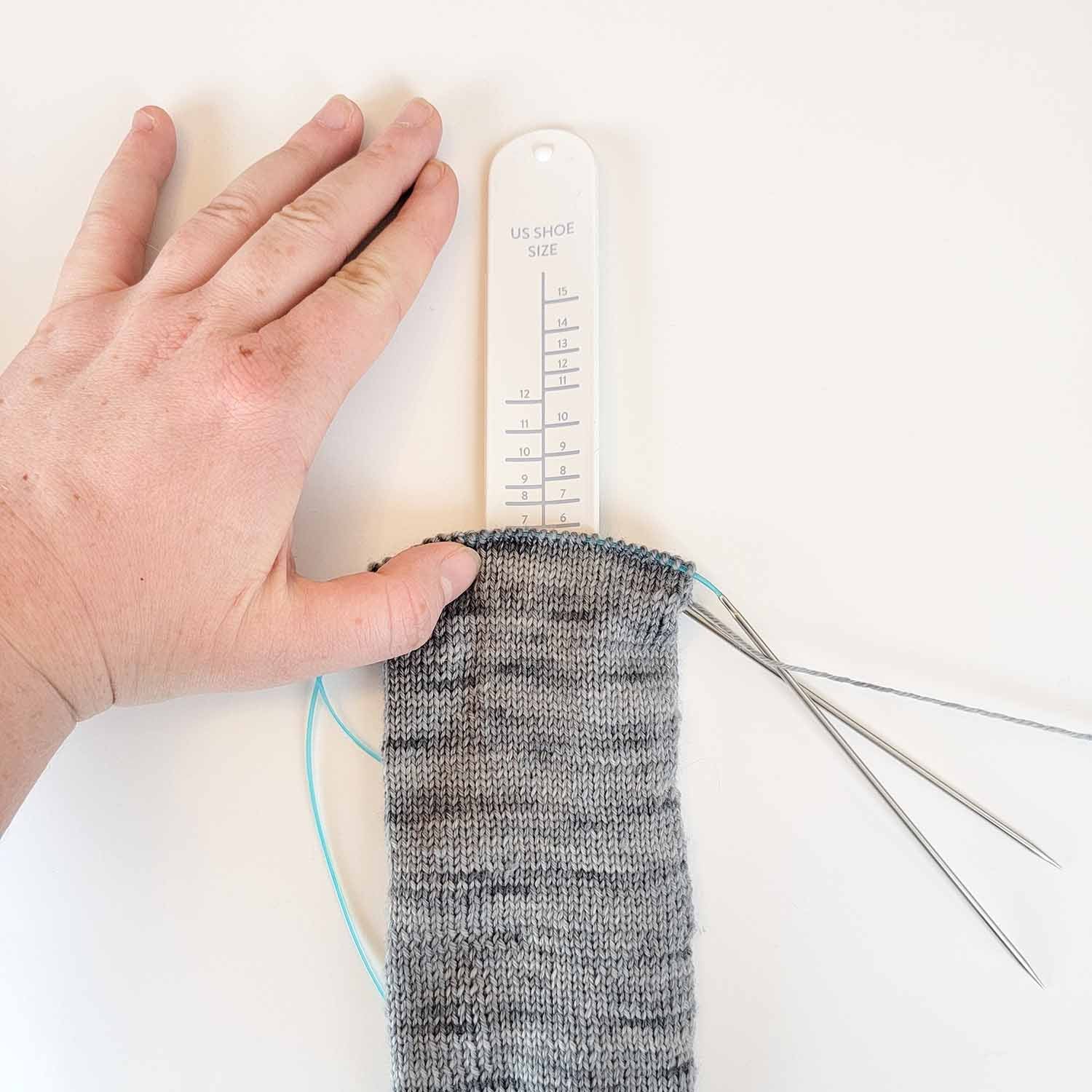 Sock Sizing Ruler - Sock Knitting Bracelet Ruler