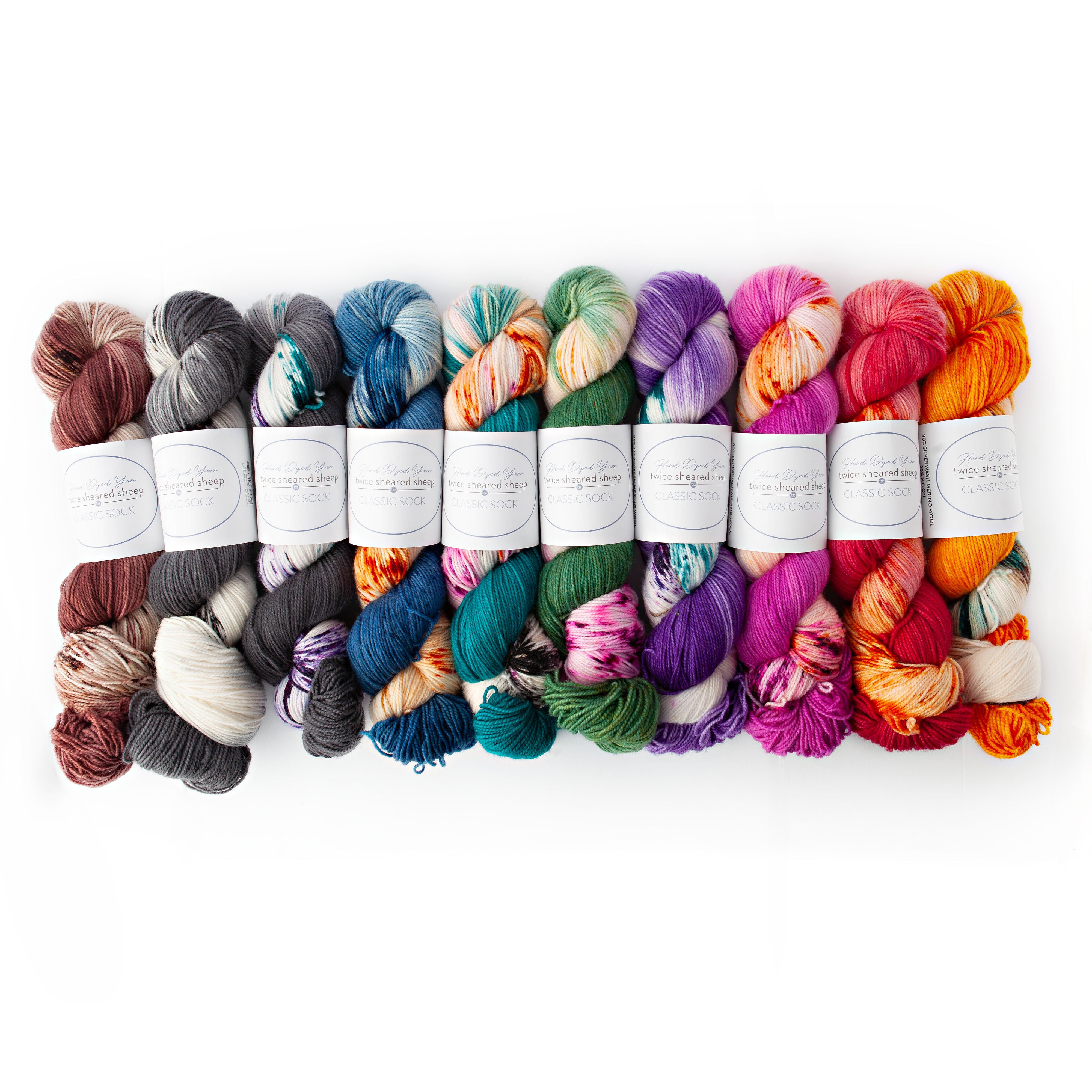 TSS Classic Sock Paints - Variegated Hand Dyed Fingering Weight Yarn