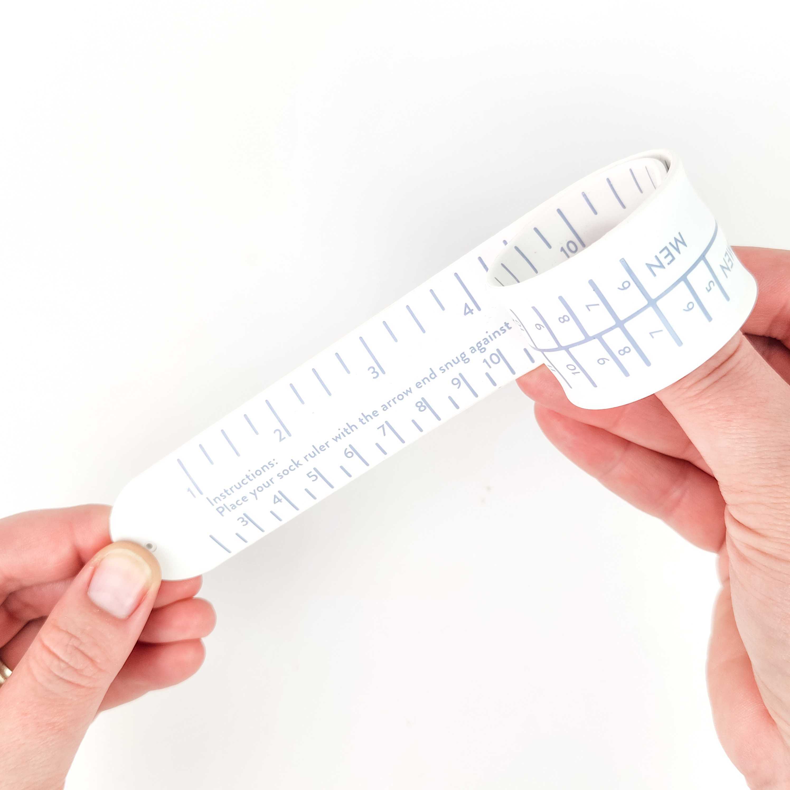 Sock Sizing Ruler - Sock Knitting Bracelet Ruler
