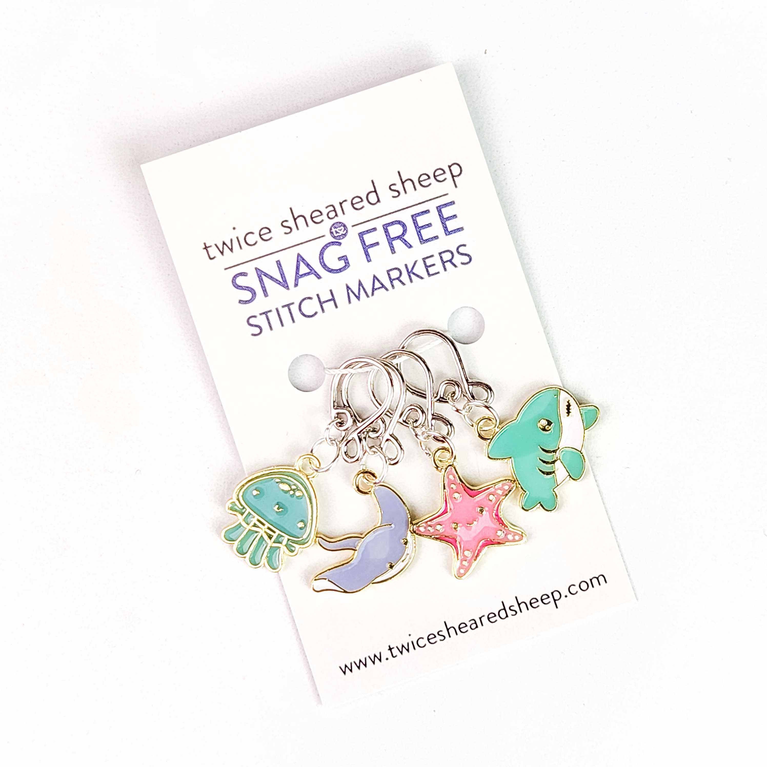 Ocean Friends Stitch Marker Set - Large Melody