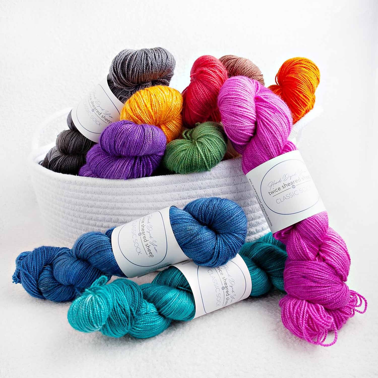TSS Classic Sock - Hand Dyed Fingering Weight Yarn - Twice Sheared