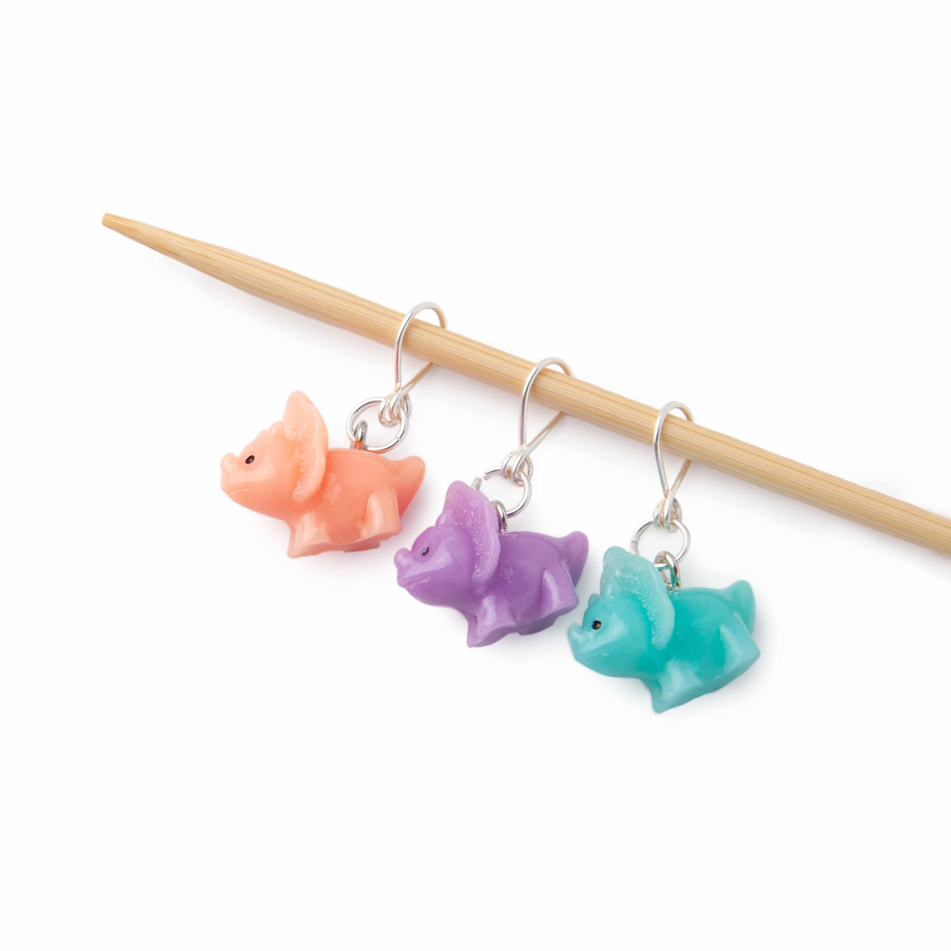 Triceratops Infinity Stitch Markers for Knitting