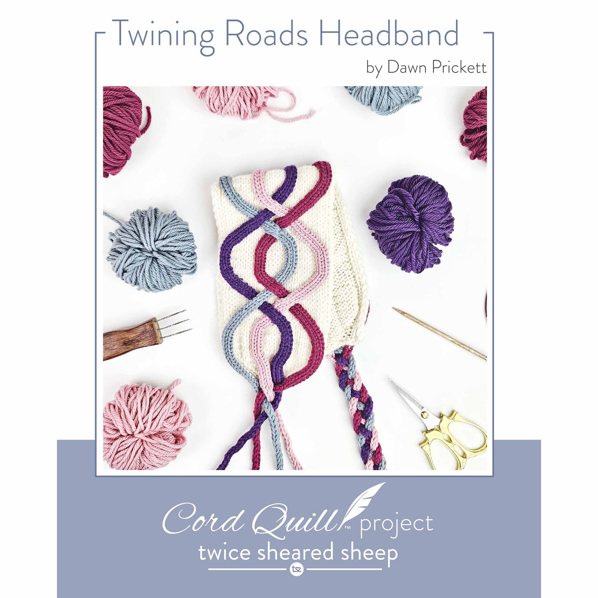 Twining Roads Headband - Cord Quill Free Cable Knitting Pattern PDF ...