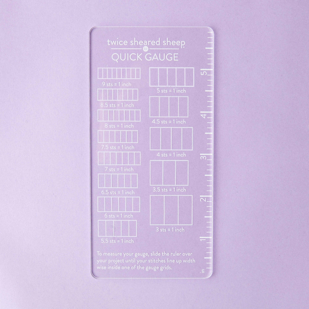 PRE-ORDER White Quick Gauge Ruler - Twice Sheared Sheep