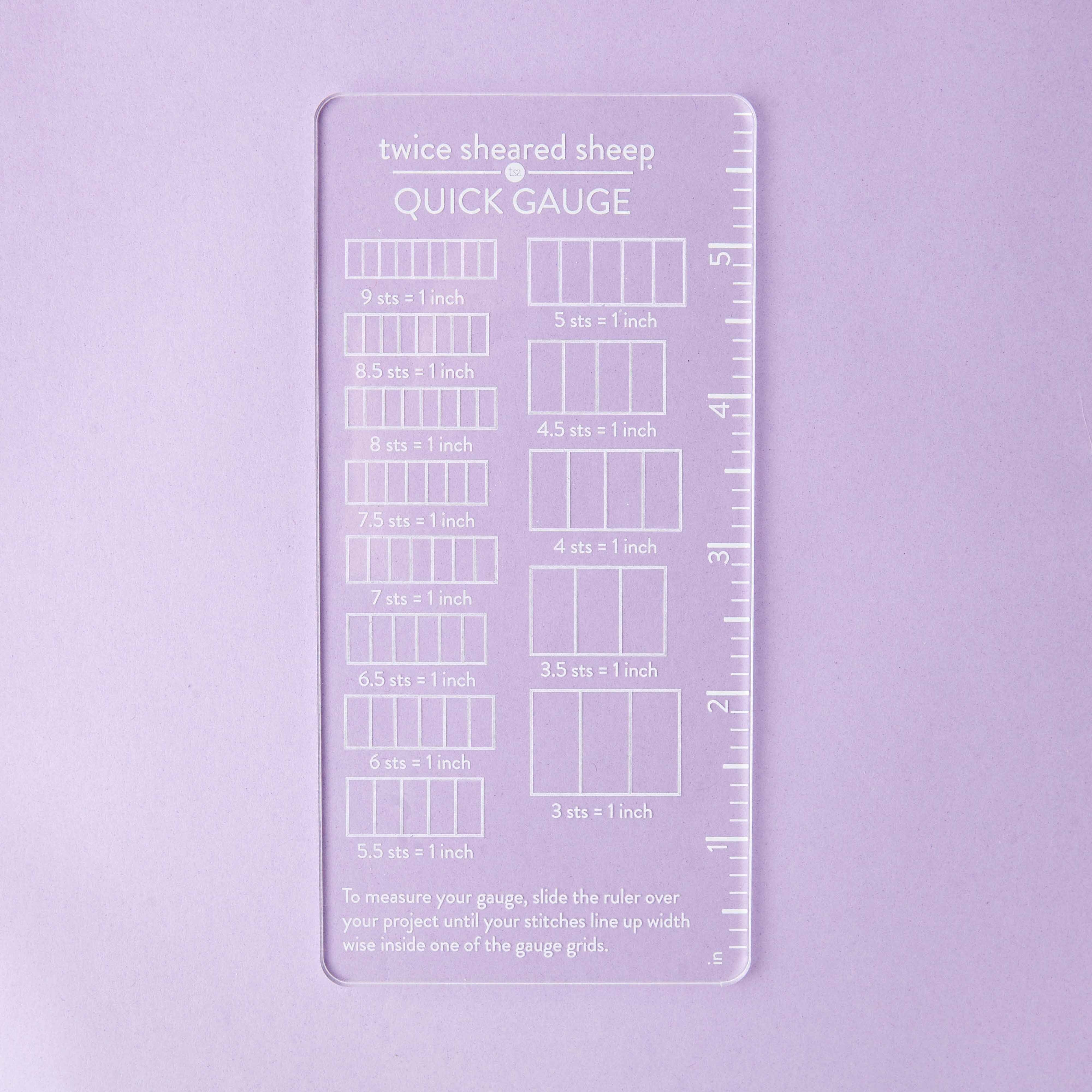 PRE-ORDER White Quick Gauge Ruler
