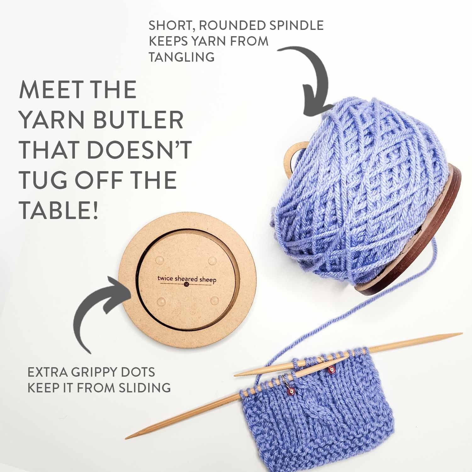 PRE-ORDER - Yarn To Go Carousel - Portable Yarn Butler - Carousel & Wrist strap Bundle - SHIPPING IN 30 DAYS