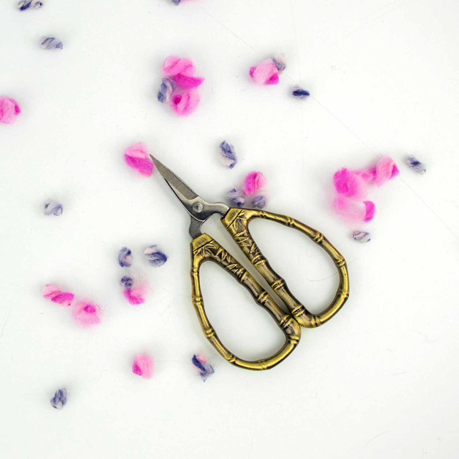 Thread Snips - Bronze Bamboo Tiny Scissors