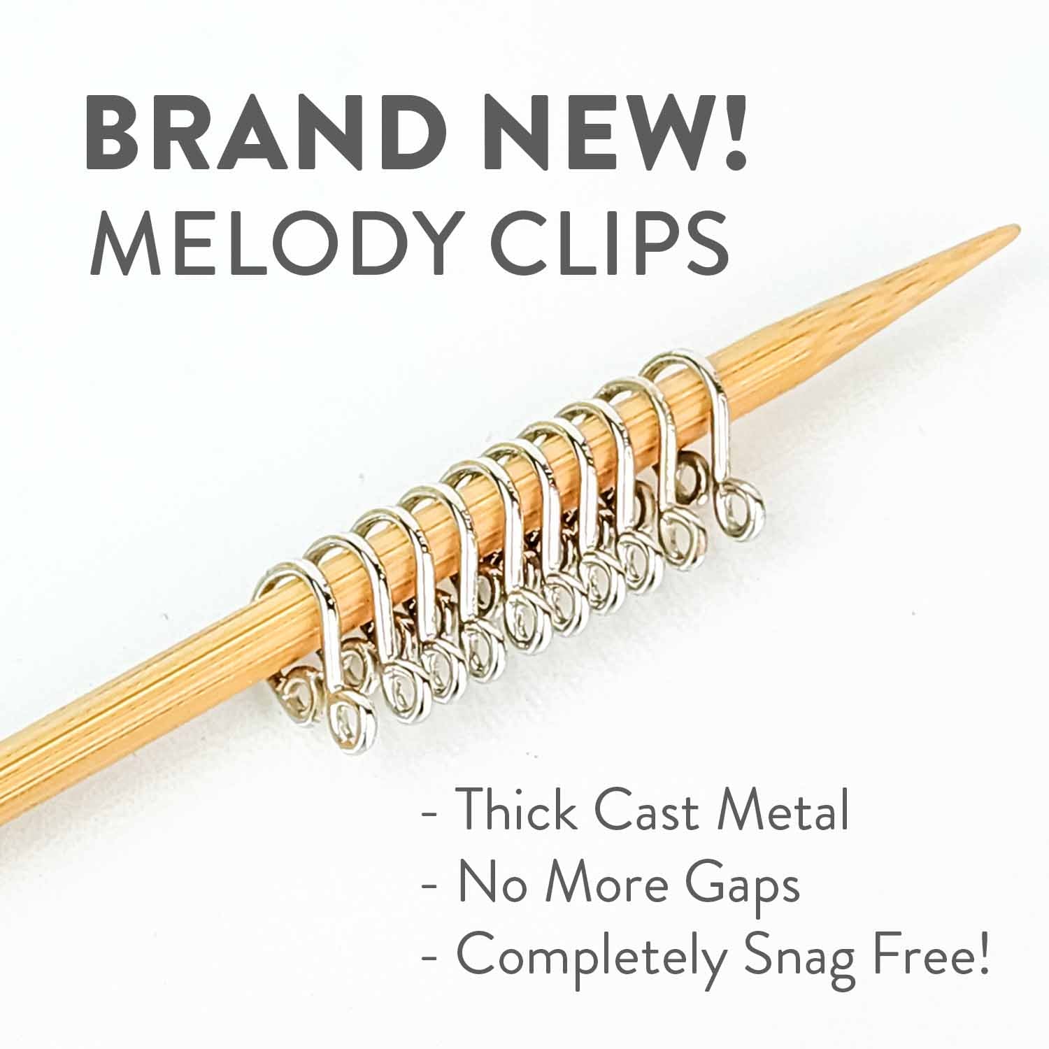 New! Cast Melody Clips - Simple Locking Stitch Markers