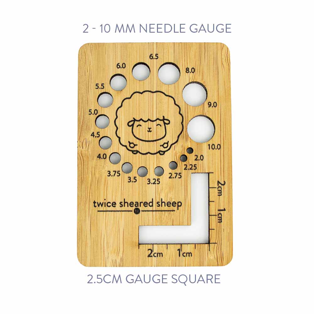 knitting needle gauge swatch ruler