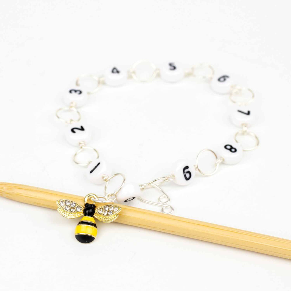 Sparkle Bee Chain Row Counter - Twice Sheared Sheep